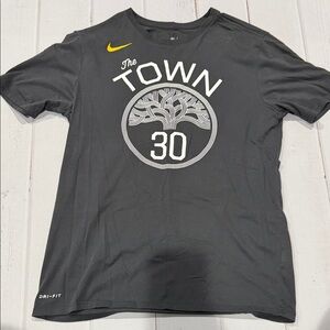 Nike Golden State Warriors Steph Curry Dark Gray 'The Town' Graphic Dri-Fit Tee